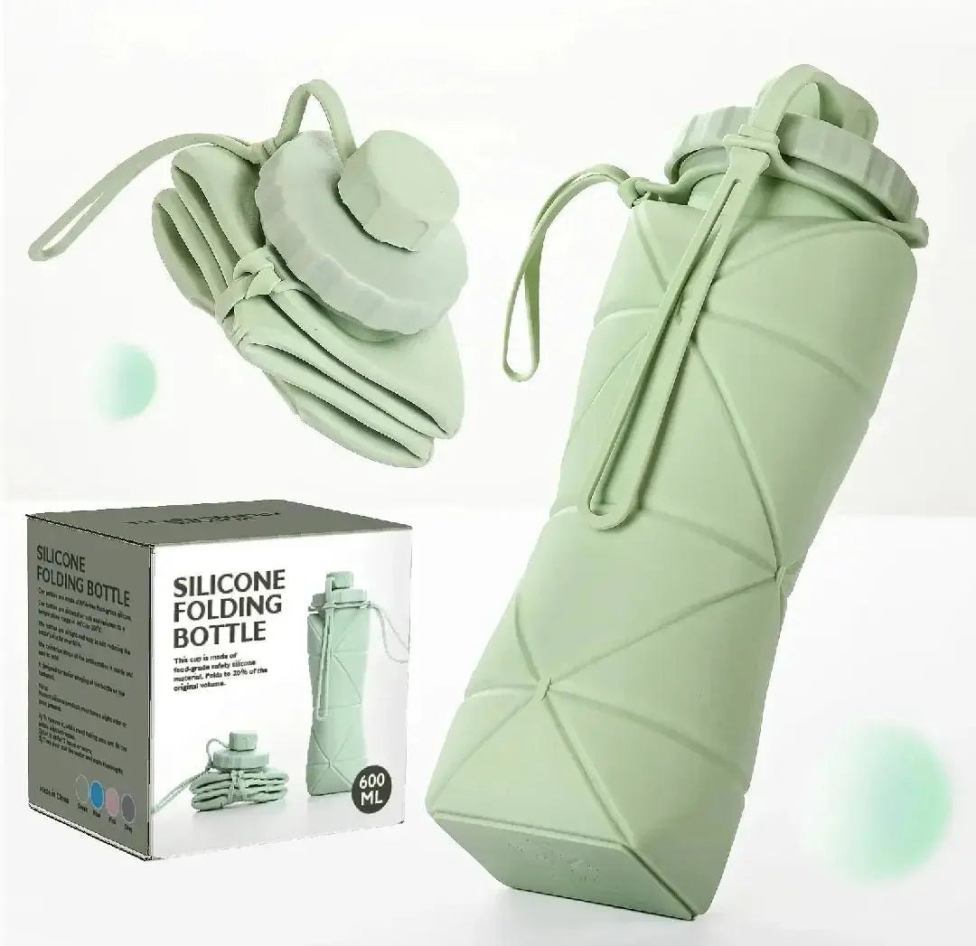 Collapsible Silicone Foldable Water Bottle Space Saving Design - Smart Living Mart